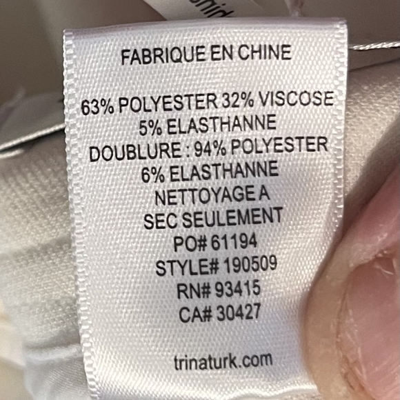 Trina Turk Norikko 2 White Pants With Black Stripe Size 12 NWT - Picture 14 of 16